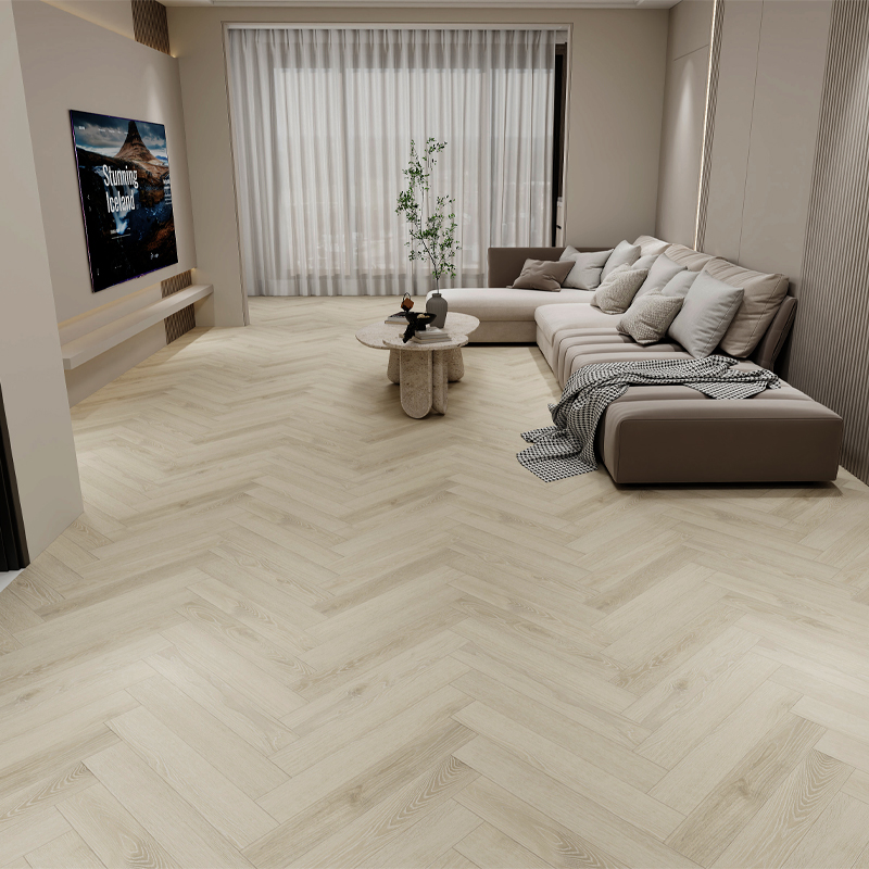 Gaya Tulang Herring Lantai Laminate untuk Ruang Tamu